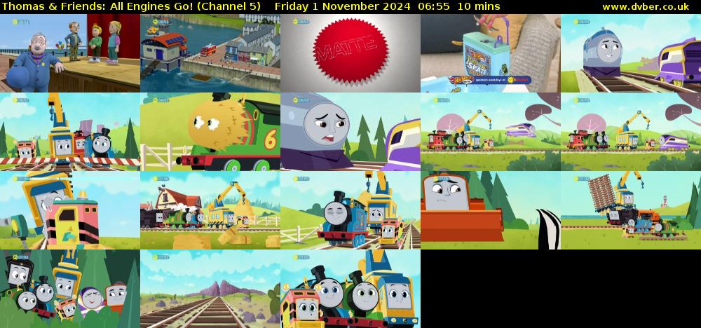 Thomas & Friends: All Engines Go! (Channel 5) Friday 1 November 2024 06:55 - 07:05