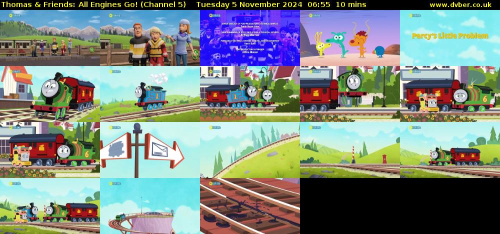 Thomas & Friends: All Engines Go! (Channel 5) Tuesday 5 November 2024 06:55 - 07:05