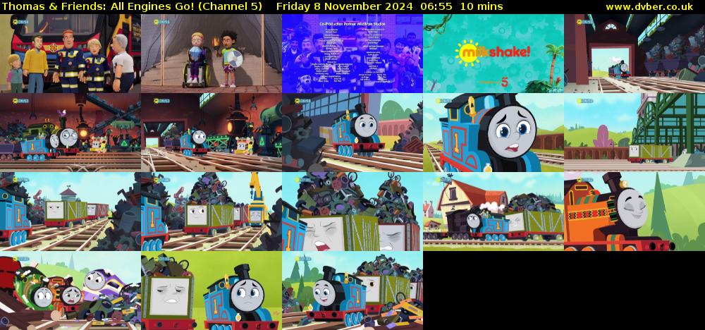Thomas & Friends: All Engines Go! (Channel 5) Friday 8 November 2024 06:55 - 07:05