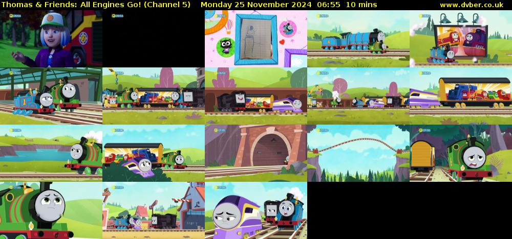 Thomas & Friends: All Engines Go! (Channel 5) Monday 25 November 2024 06:55 - 07:05