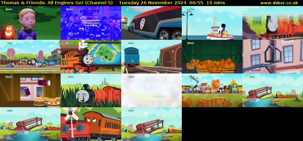 Thomas & Friends: All Engines Go! (Channel 5) Tuesday 26 November 2024 06:55 - 07:05