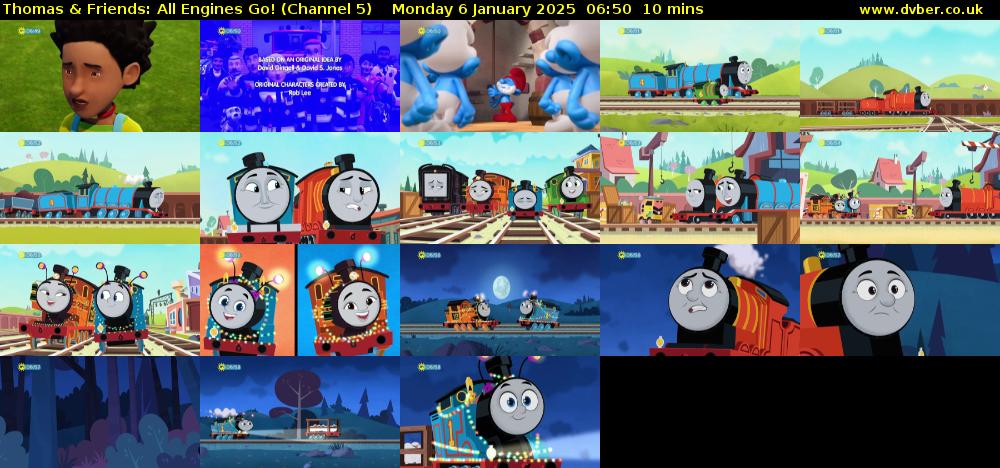 Thomas & Friends: All Engines Go! (Channel 5) Monday 6 January 2025 06:50 - 07:00