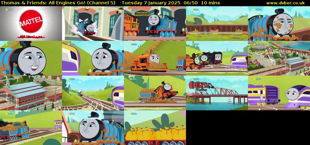 Thomas & Friends: All Engines Go! (Channel 5) Tuesday 7 January 2025 06:50 - 07:00