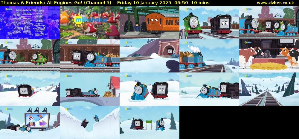 Thomas & Friends: All Engines Go! (Channel 5) Friday 10 January 2025 06:50 - 07:00