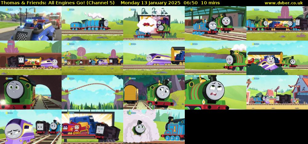 Thomas & Friends: All Engines Go! (Channel 5) Monday 13 January 2025 06:50 - 07:00