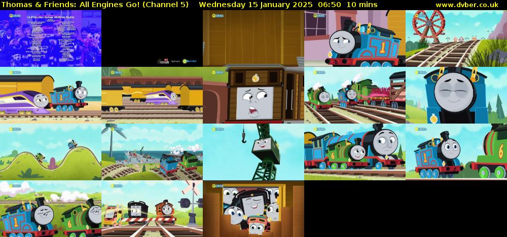 Thomas & Friends: All Engines Go! (Channel 5) Wednesday 15 January 2025 06:50 - 07:00