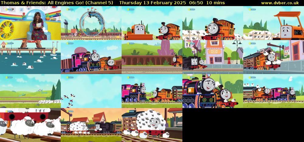Thomas & Friends: All Engines Go! (Channel 5) Thursday 13 February 2025 06:50 - 07:00