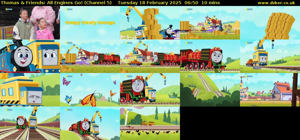Thomas & Friends: All Engines Go! (Channel 5) Tuesday 18 February 2025 06:50 - 07:00