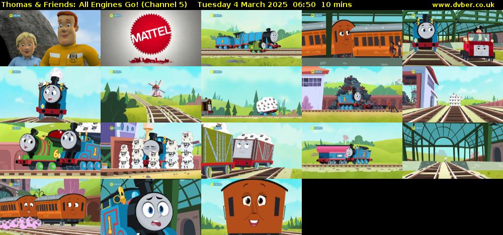 Thomas & Friends: All Engines Go! (Channel 5) Tuesday 4 March 2025 06:50 - 07:00