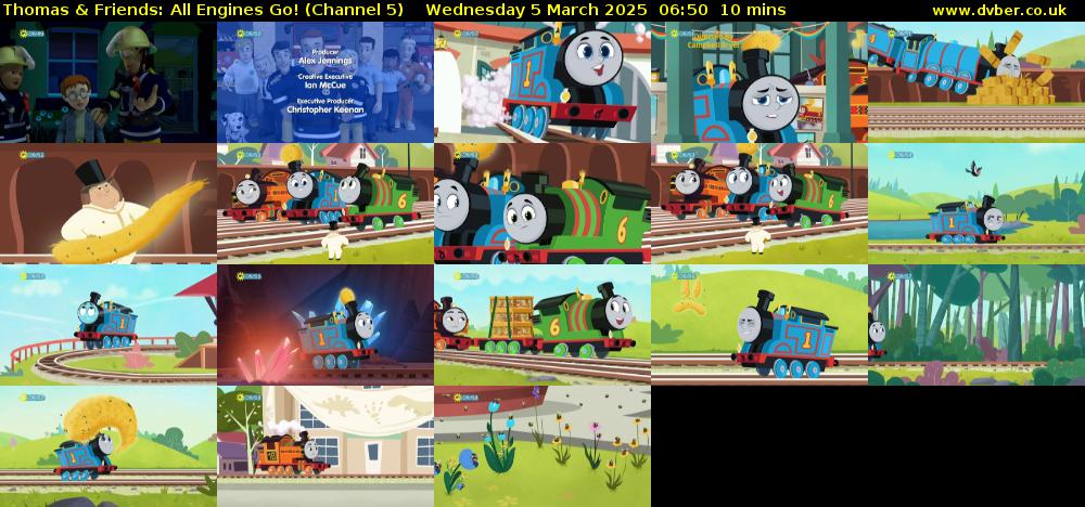 Thomas & Friends: All Engines Go! (Channel 5) Wednesday 5 March 2025 06:50 - 07:00