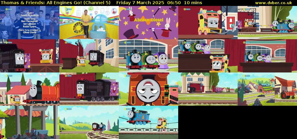 Thomas & Friends: All Engines Go! (Channel 5) Friday 7 March 2025 06:50 - 07:00