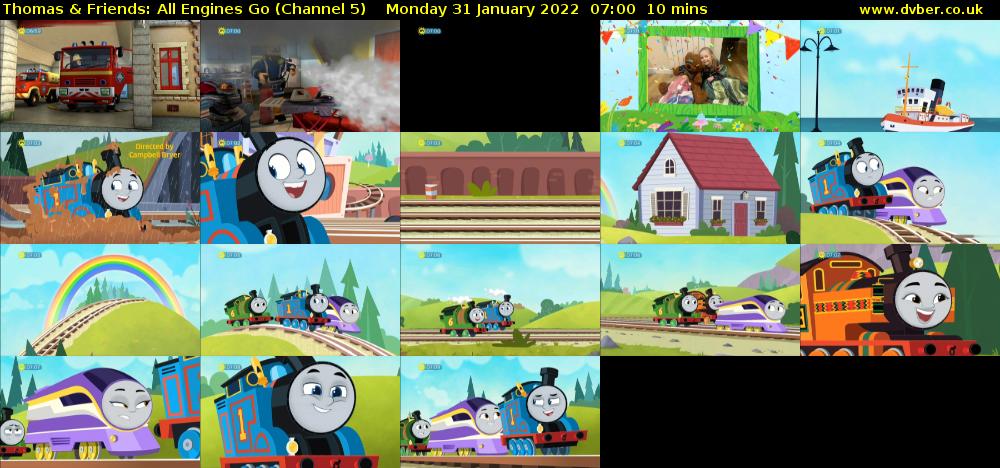 Thomas & Friends: All Engines Go (Channel 5) Monday 31 January 2022 07:00 - 07:10
