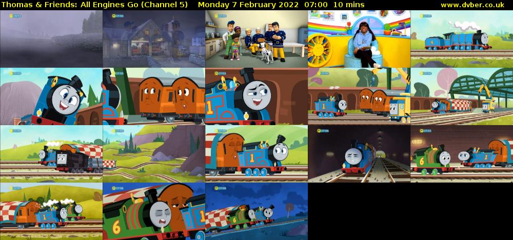 Thomas & Friends: All Engines Go (Channel 5) Monday 7 February 2022 07:00 - 07:10