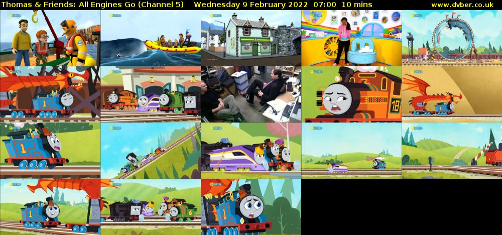 Thomas & Friends: All Engines Go (Channel 5) Wednesday 9 February 2022 07:00 - 07:10