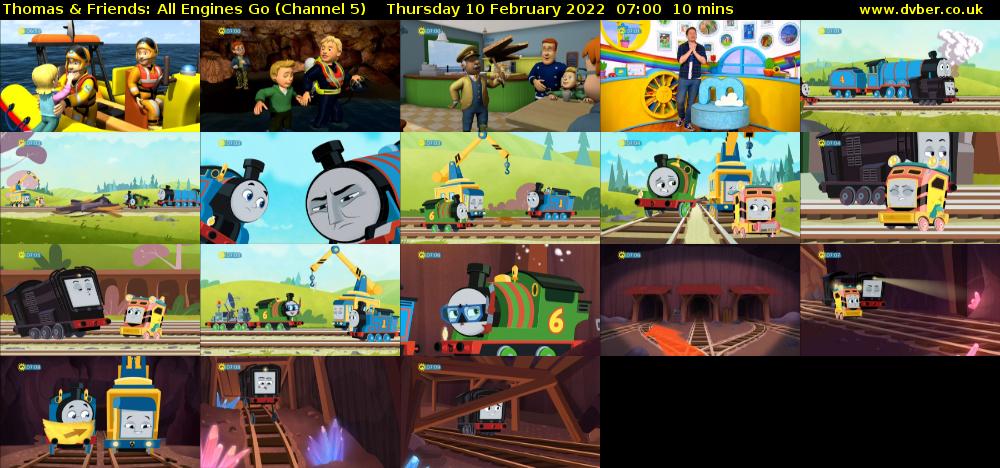 Thomas & Friends: All Engines Go (Channel 5) Thursday 10 February 2022 07:00 - 07:10