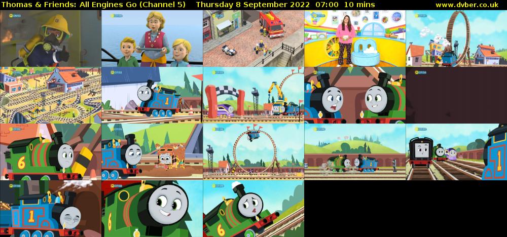 Thomas & Friends: All Engines Go (Channel 5) Thursday 8 September 2022 07:00 - 07:10