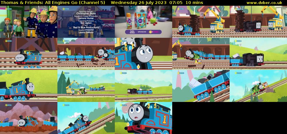 Thomas & Friends: All Engines Go (Channel 5) Wednesday 26 July 2023 07:05 - 07:15