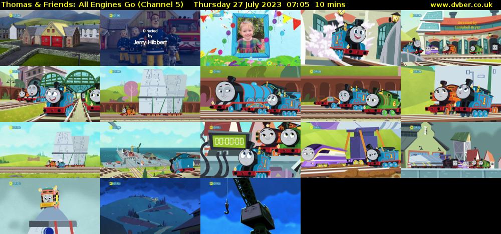 Thomas & Friends: All Engines Go (Channel 5) Thursday 27 July 2023 07:05 - 07:15