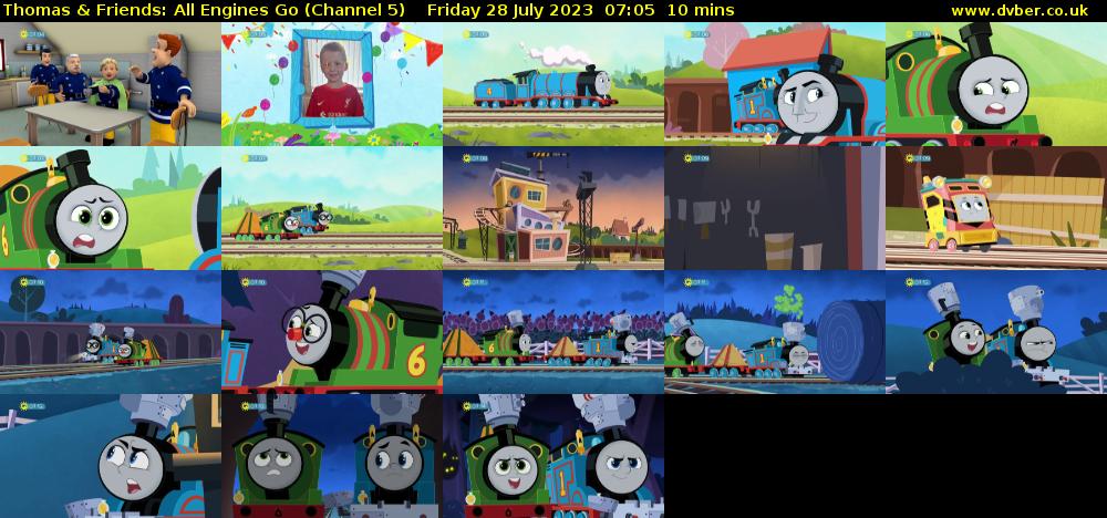 Thomas & Friends: All Engines Go (Channel 5) Friday 28 July 2023 07:05 - 07:15