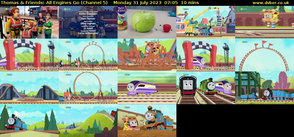 Thomas & Friends: All Engines Go (Channel 5) Monday 31 July 2023 07:05 - 07:15