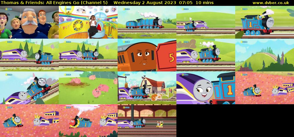 Thomas & Friends: All Engines Go (Channel 5) Wednesday 2 August 2023 07:05 - 07:15