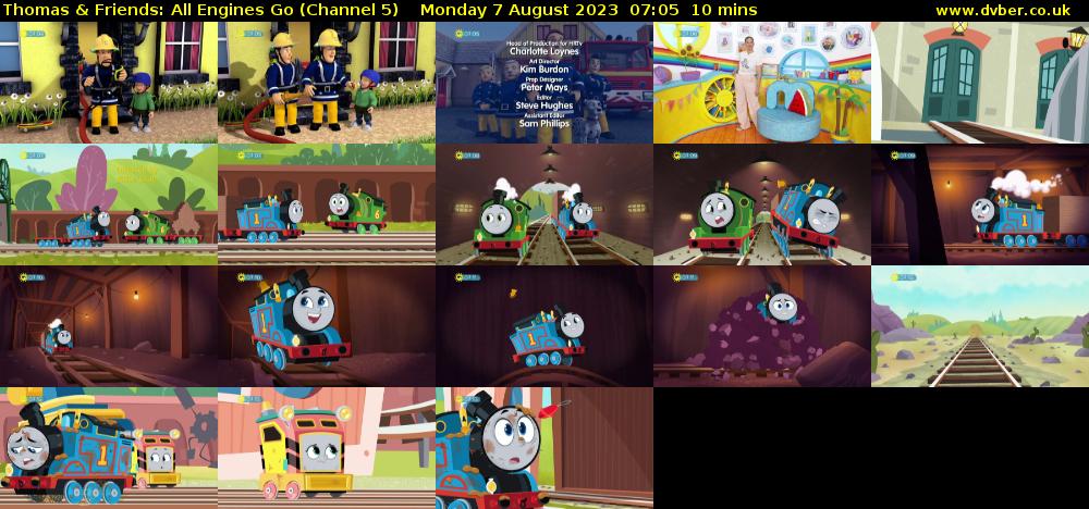 Thomas & Friends: All Engines Go (Channel 5) Monday 7 August 2023 07:05 - 07:15