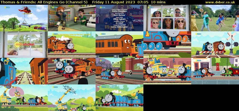 Thomas & Friends: All Engines Go (Channel 5) Friday 11 August 2023 07:05 - 07:15
