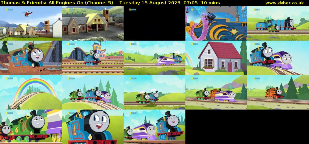 Thomas & Friends: All Engines Go (Channel 5) Tuesday 15 August 2023 07:05 - 07:15
