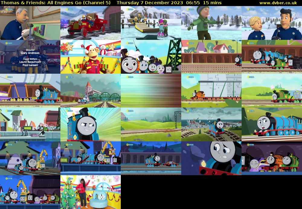 Thomas & Friends: All Engines Go (Channel 5) Thursday 7 December 2023 06:55 - 07:10