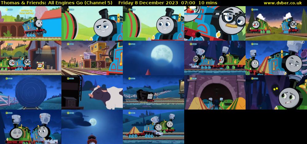 Thomas & Friends: All Engines Go (Channel 5) Friday 8 December 2023 07:00 - 07:10