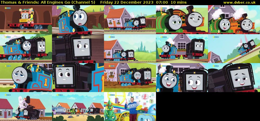 Thomas & Friends: All Engines Go (Channel 5) Friday 22 December 2023 07:00 - 07:10
