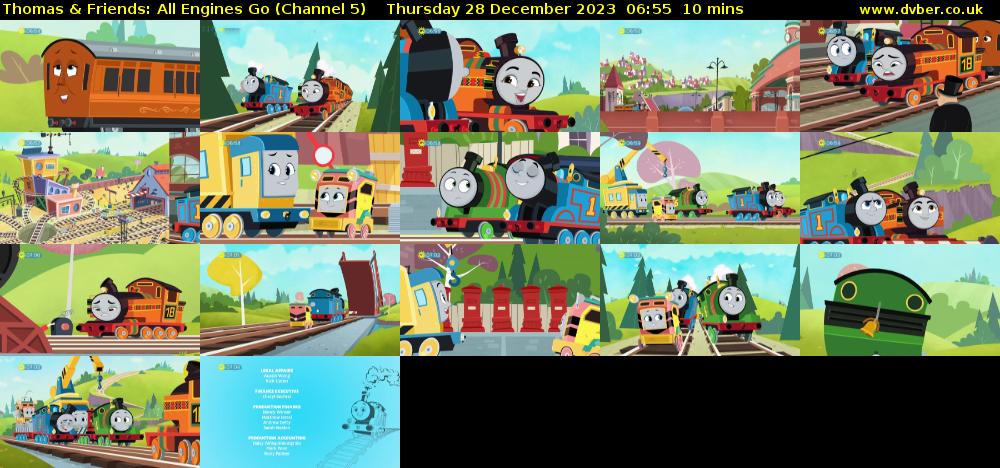 Thomas & Friends: All Engines Go (Channel 5) Thursday 28 December 2023 06:55 - 07:05