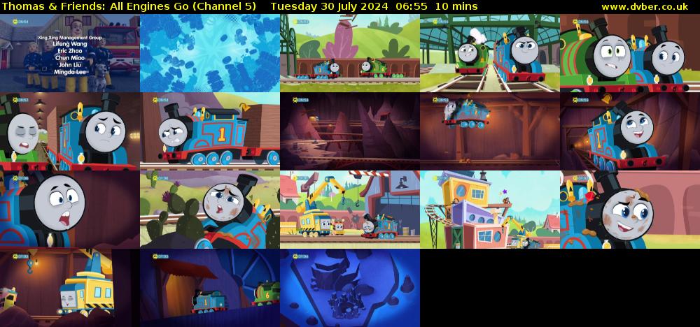 Thomas & Friends: All Engines Go (Channel 5) Tuesday 30 July 2024 06:55 - 07:05