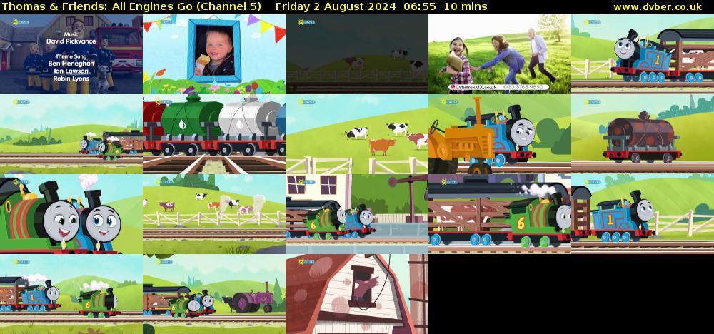 Thomas & Friends: All Engines Go (Channel 5) Friday 2 August 2024 06:55 - 07:05