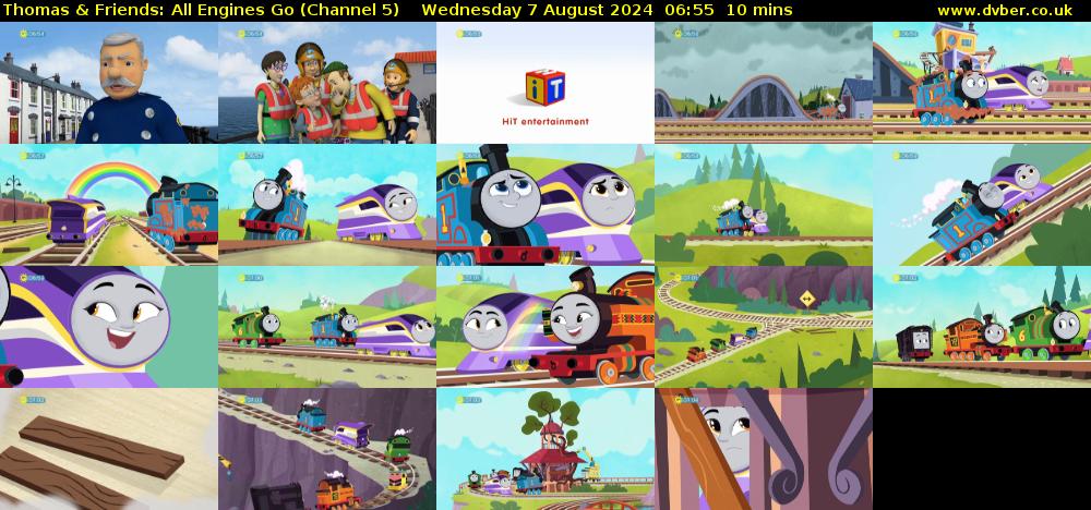 Thomas & Friends: All Engines Go (Channel 5) Wednesday 7 August 2024 06:55 - 07:05