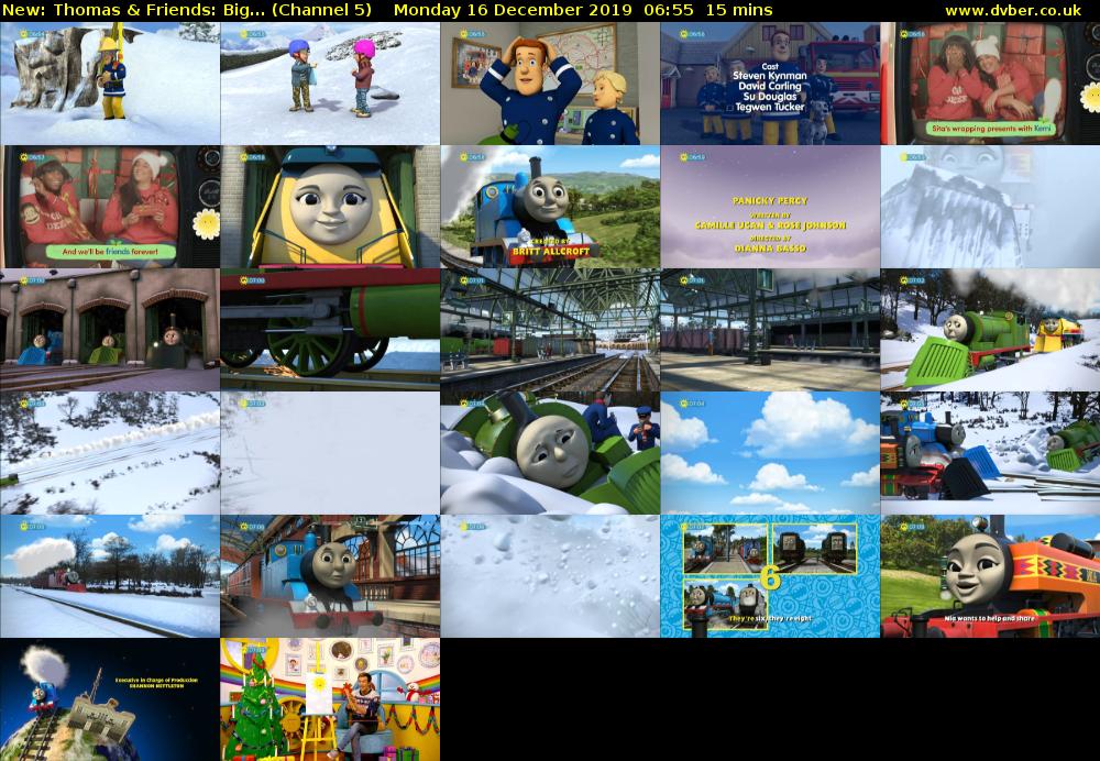 Thomas & Friends: Big... (Channel 5) Monday 16 December 2019 06:55 - 07:10