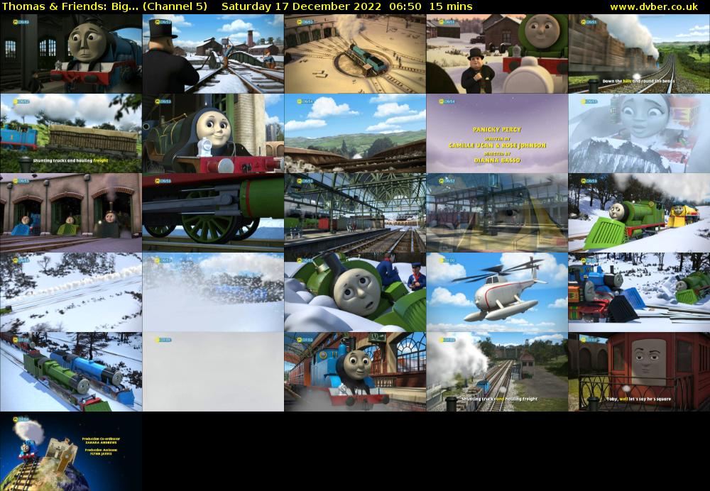 Thomas & Friends: Big... (Channel 5) Saturday 17 December 2022 06:50 - 07:05