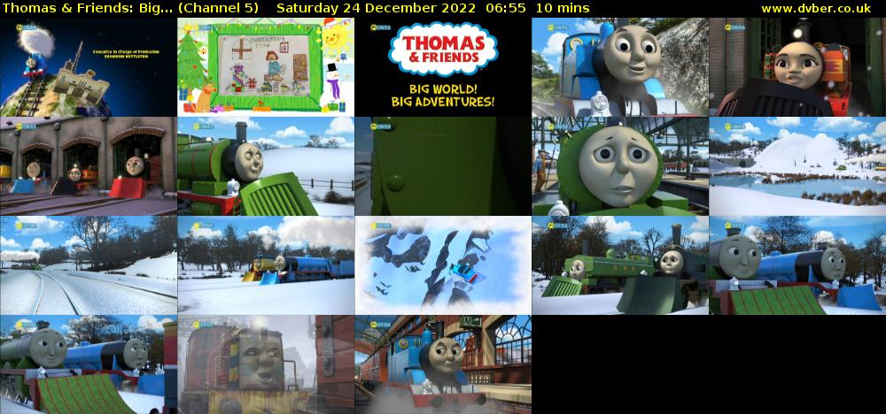 Thomas & Friends: Big... (Channel 5) Saturday 24 December 2022 06:55 - 07:05