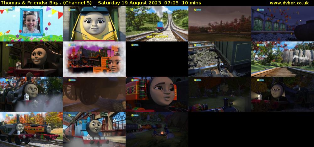 Thomas & Friends: Big... (Channel 5) Saturday 19 August 2023 07:05 - 07:15