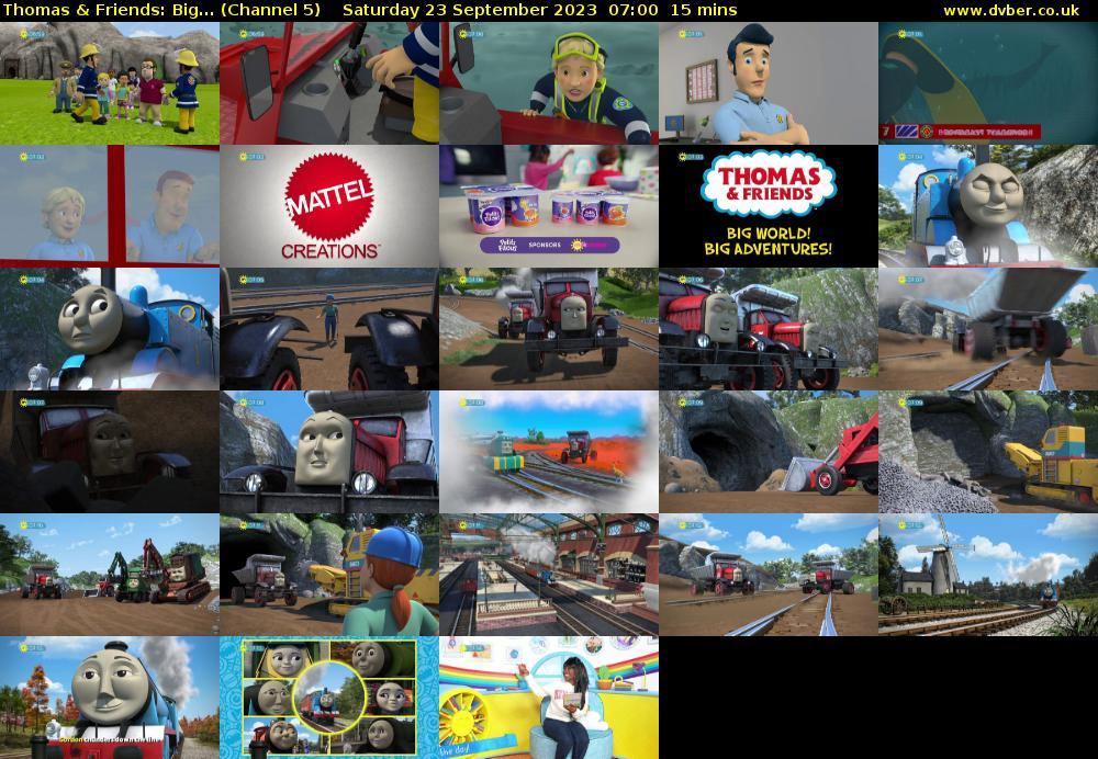 Thomas & Friends: Big... (Channel 5) Saturday 23 September 2023 07:00 - 07:15