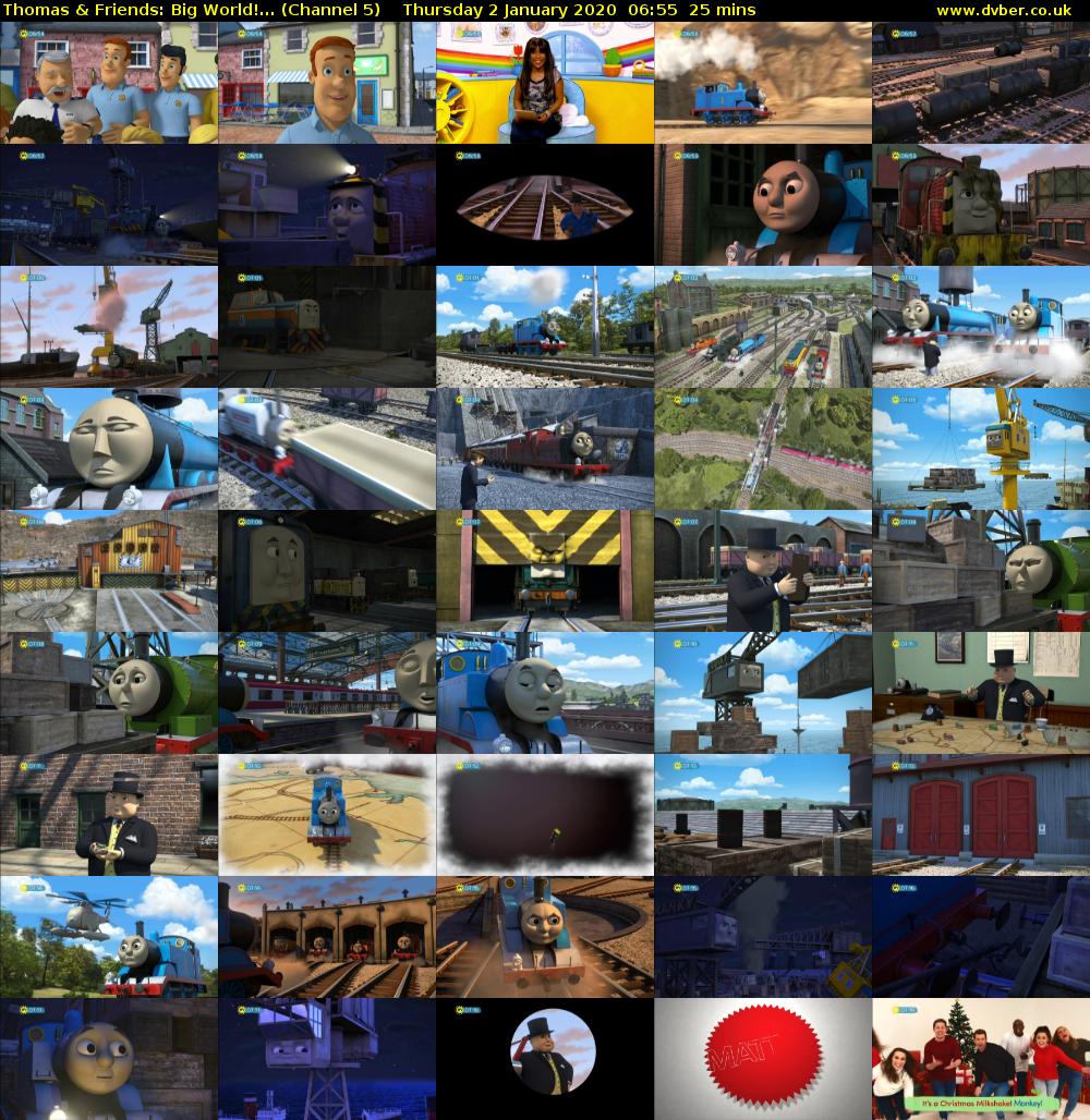 Thomas & Friends: Big World!... (Channel 5) Thursday 2 January 2020 06:55 - 07:20