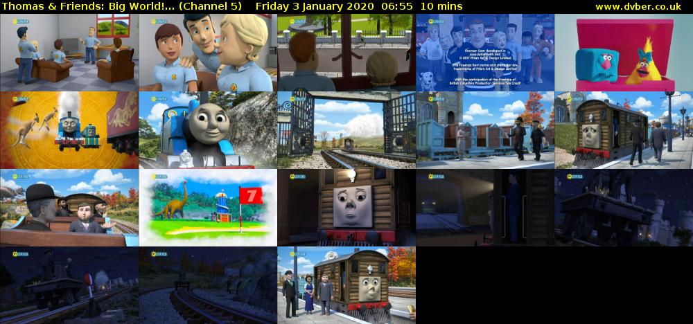 Thomas & Friends: Big World!... (Channel 5) Friday 3 January 2020 06:55 - 07:05