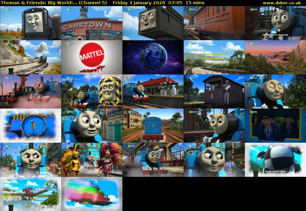 Thomas & Friends: Big World!... (Channel 5) Friday 3 January 2020 07:05 - 07:20