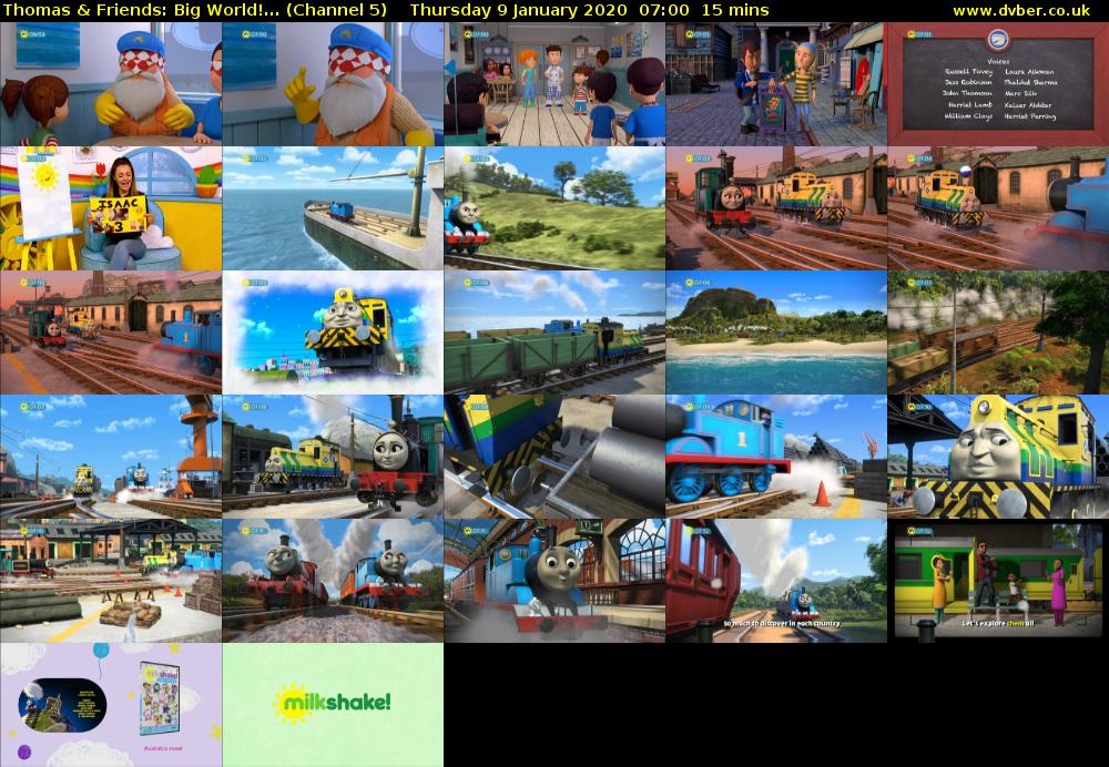 Thomas & Friends: Big World!... (Channel 5) Thursday 9 January 2020 07:00 - 07:15