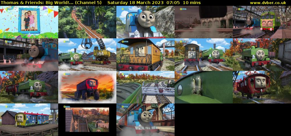 Thomas & Friends: Big World!... (Channel 5) Saturday 18 March 2023 07:05 - 07:15