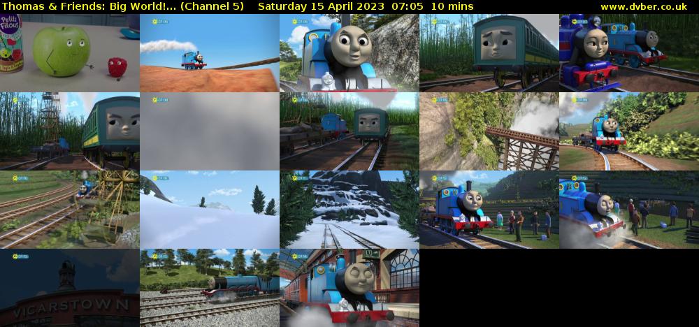 Thomas & Friends: Big World!... (Channel 5) Saturday 15 April 2023 07:05 - 07:15