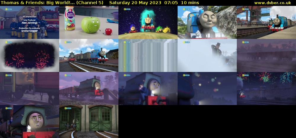 Thomas & Friends: Big World!... (Channel 5) Saturday 20 May 2023 07:05 - 07:15