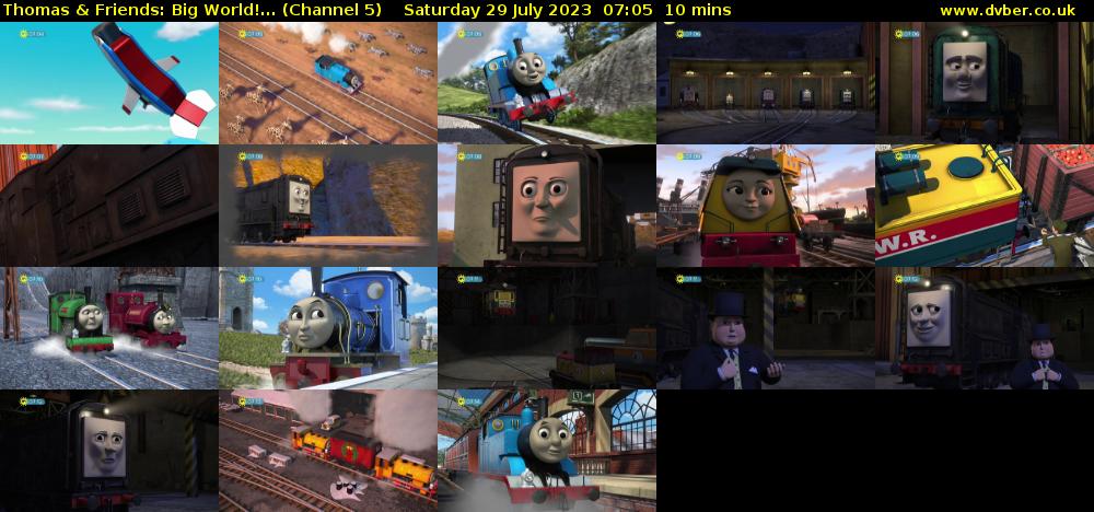 Thomas & Friends: Big World!... (Channel 5) Saturday 29 July 2023 07:05 - 07:15