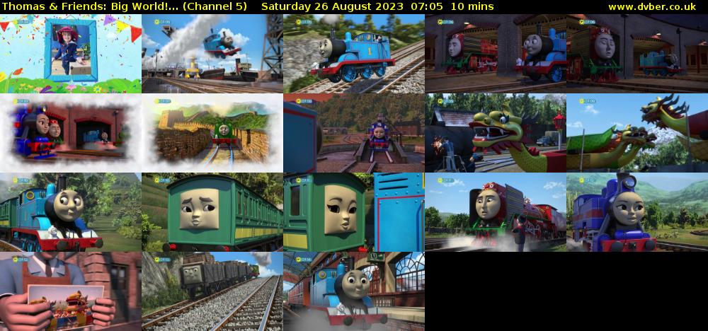Thomas & Friends: Big World!... (Channel 5) Saturday 26 August 2023 07:05 - 07:15