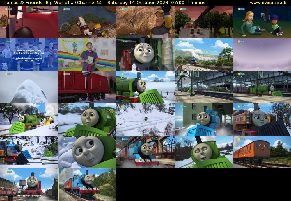 Thomas & Friends: Big World!... (Channel 5) Saturday 14 October 2023 07:00 - 07:15